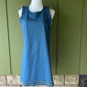 Sugar+Lips medium denim ruffled dress